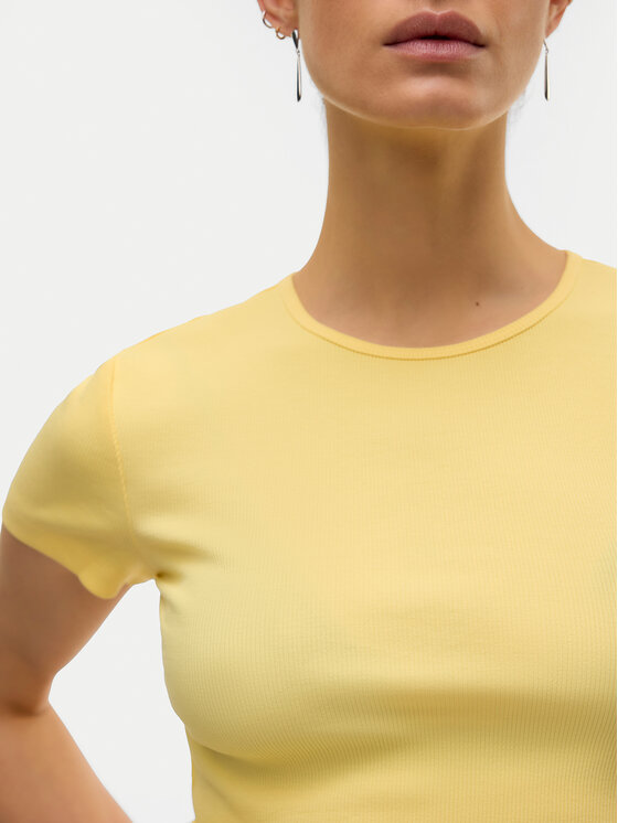 Vero Moda Vero Moda Camiseta Chloe 10306894 Amarillo claro Tight Fit