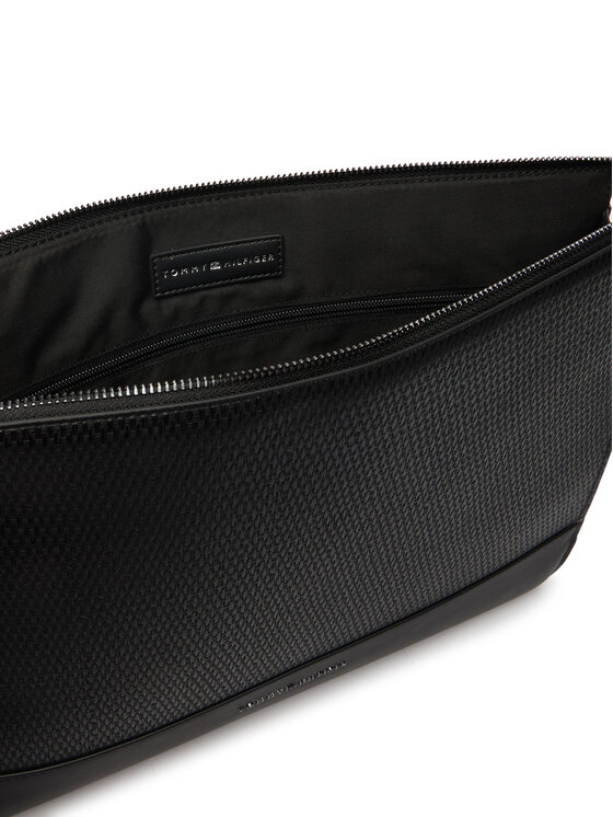 Tommy Hilfiger Nešiojamo kompiuterio dėklas Tommy Hilfiger Metal Logo Woven Laptop Sleeve AM0AM14303 Juoda