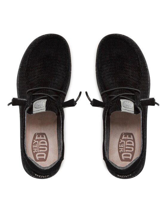 Hey Dude Nizki čevlji Hey Dude Wendy Wave Corduroy 40195-001 Črna