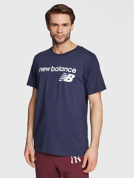 New Balance New Balance Marškinėliai Classic Core Logo MT03905 Tamsiai mėlyna Athletic Fit