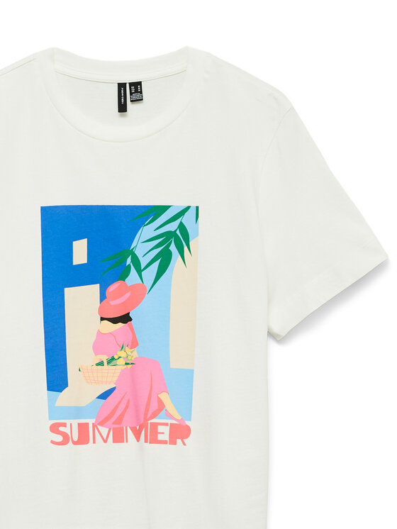Vero Moda Vero Moda Camiseta Salli Mette 10344804 Blanco Regular Fit