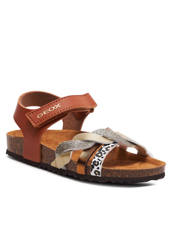 Geox J ADRIEL GIRL Doré - Livraison Gratuite | Spartoo ! - Chaussures