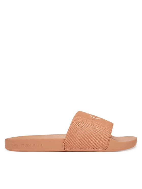 Calvin Klein Jeans Šľapky Calvin Klein Jeans Slide Monogram Wn YW0YW01835 Koralová
