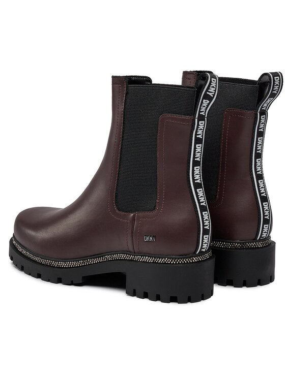 DKNY Botki DKNY RICK Bordowy