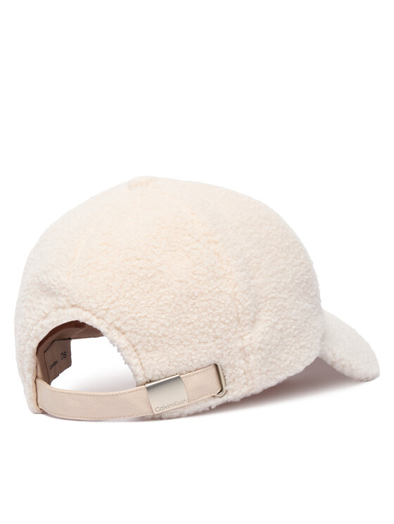 Calvin Klein Cappellino Calvin Klein All-Over Sherpa W/ Patch Cap LV04F5096G Crema