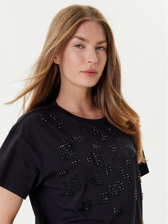Liu Jo Sport Liu Jo Sport Camiseta TF5184 JS923 Negro Relaxed Fit