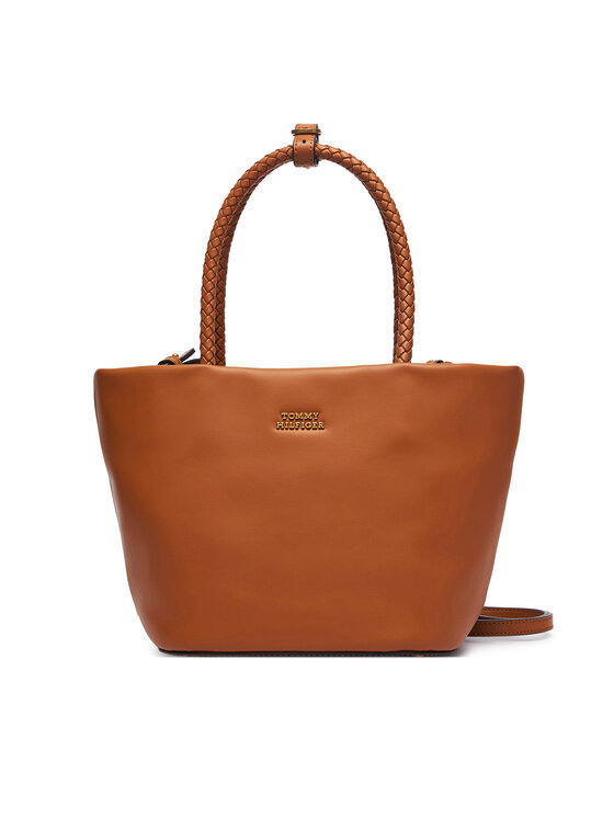 Tommy Hilfiger Torebka Tommy Hilfiger Th Marina Bucket Leather AW0AW18739 Brązowy
