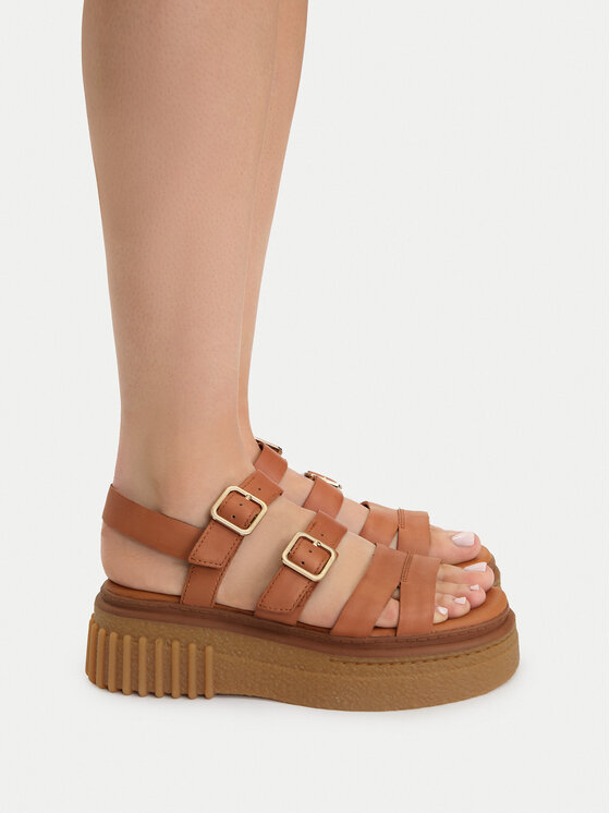 Clarks Босоніжки Clarks Evamar Strap 26185889 Коричневий