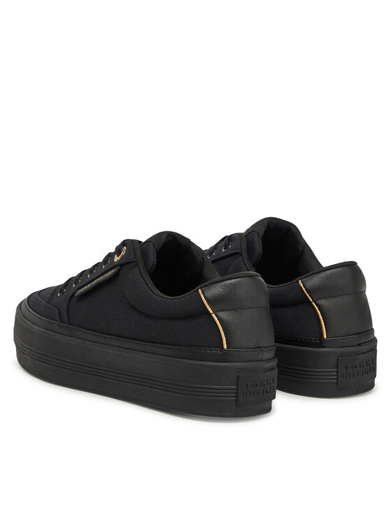 Tommy Hilfiger Sneakersy Tommy Hilfiger Essential Vulc Textile Sneaker FW0FW08323 Czarny