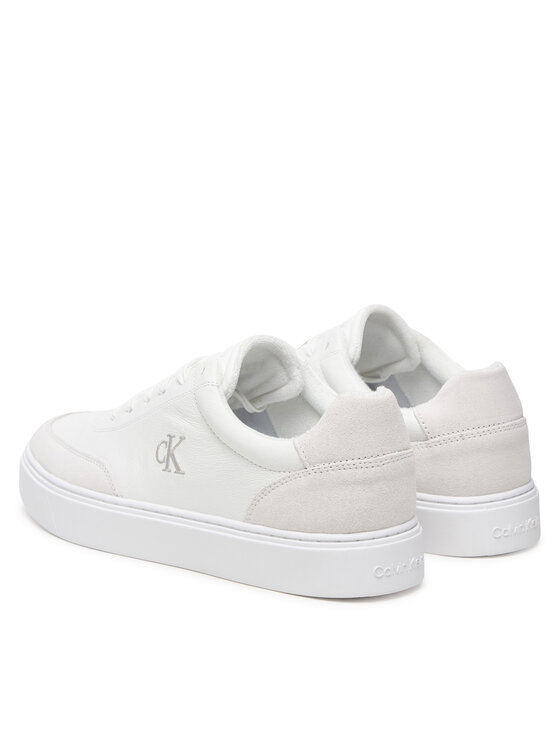 Calvin Klein Sneakersy Calvin Klein Classic Cups Oxf Tmb Lth-Su Tc HM0HM02354 Biela