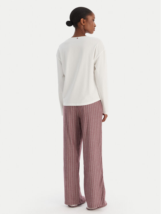 Tommy Hilfiger Tommy Hilfiger Pijama UW0UW06154 Écru Regular Fit
