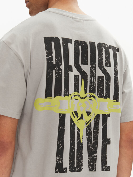 Karl Kani Karl Kani T-shirt Resist Love 60300348 Grigio Relaxed Fit