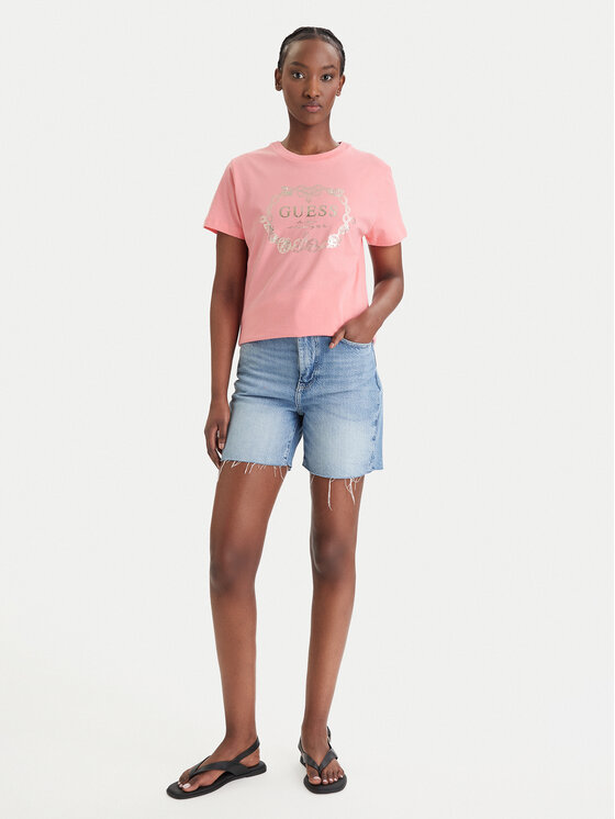 Guess Guess Longsleeve E6GI00 I3Z14 Рожевий Regular Fit