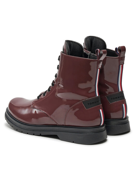 Tommy Hilfiger Členková obuv Tommy Hilfiger T4A5-33588-0775356 Bordová