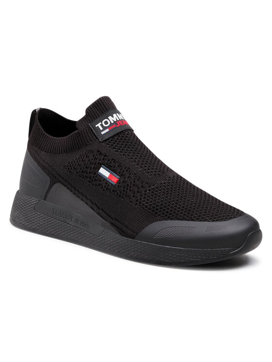Tommy Jeans Αθλητικά Tommy Jeans Flexi Sock Runner EM0EM00664 Μαύρο