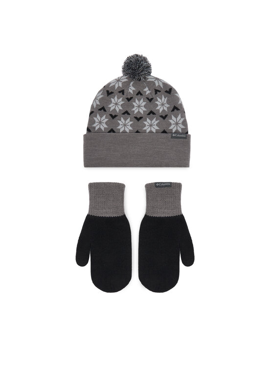 Columbia Комплект шапка и ръкавици Columbia Snowflake 2180781 Тъмносив