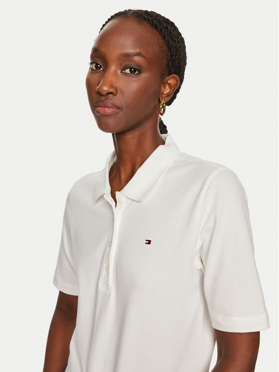 Tommy Hilfiger Tommy Hilfiger Polo marškinėliai 1985 WW0WW43224 Écru Regular Fit