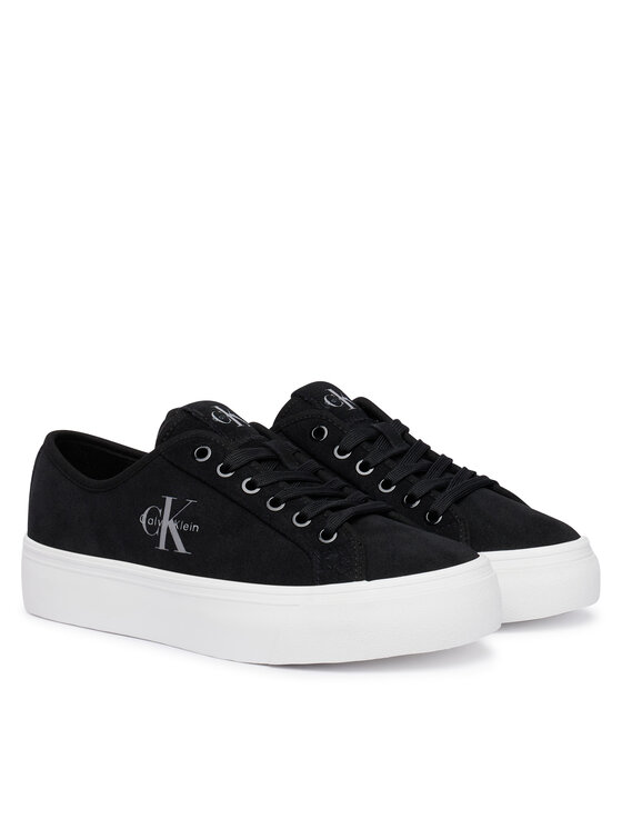 Calvin Klein Laisvalaikio batai Calvin Klein Vulc Flatf Laceup Suede HW0HW03088 Juoda