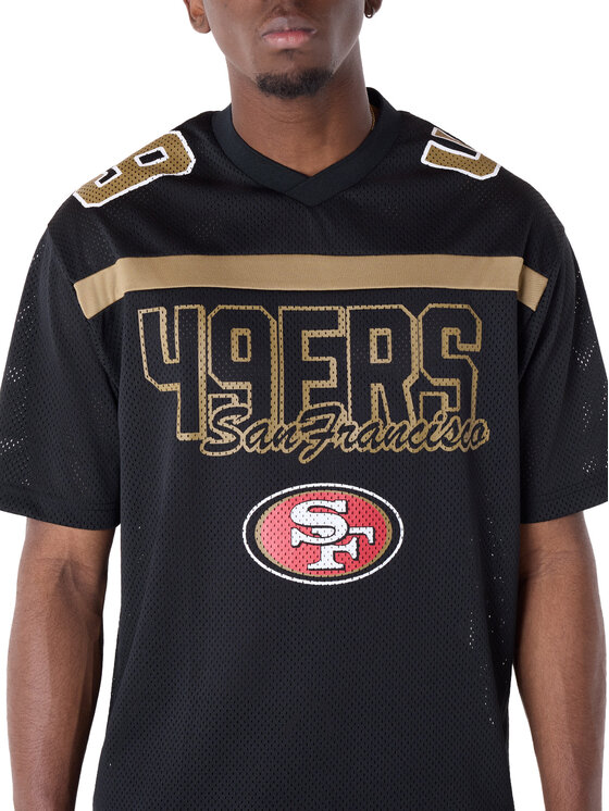 New Era New Era Футболка Saf49E Mesh Graphic Jersey 60596390 Чорний Regular Fit