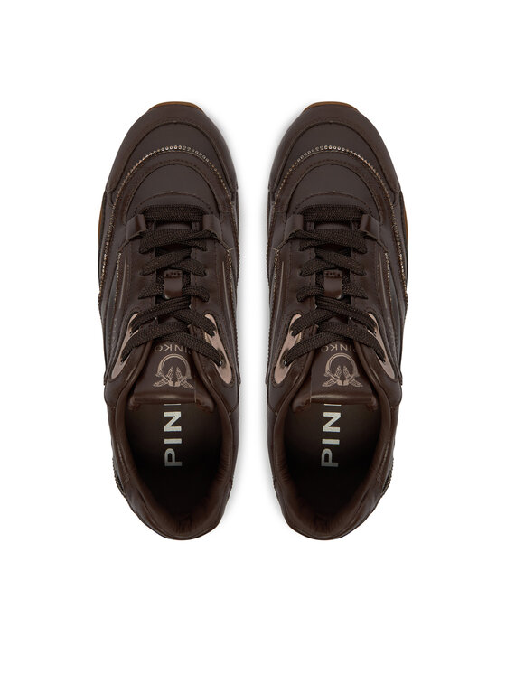 PINKO Sneakersy PINKO Yulia 04 SS0223P003 Brązowy ciemny