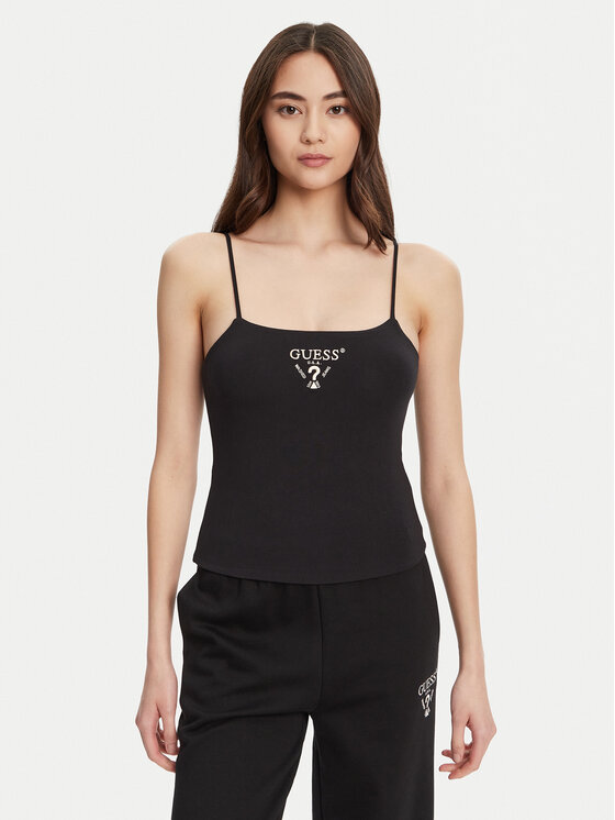 Guess Guess Топ V5RP08 KCOA2 Чорний Regular Fit