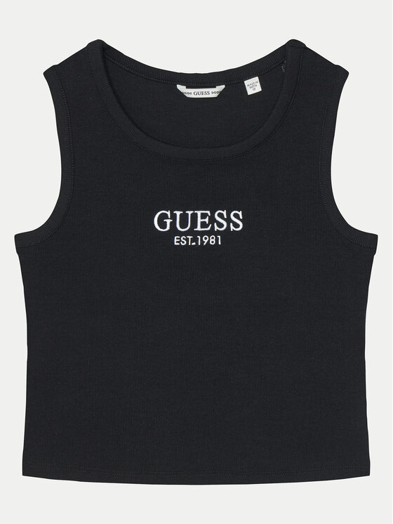 Guess Guess Топ J4YI16 KBZP4 Чорний Regular Fit