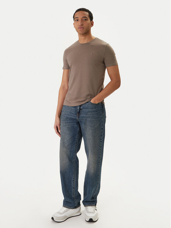 Tommy Jeans Tommy Jeans Camiseta DM0DM20363 Beis Slim Fit