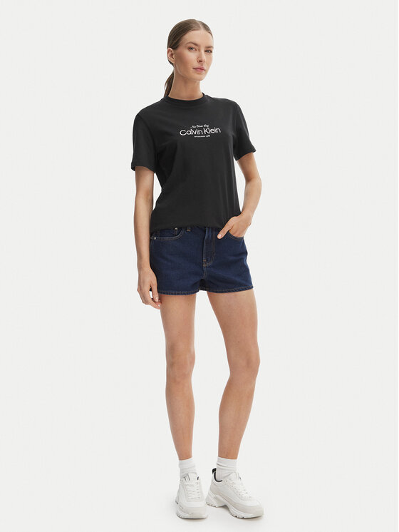 Calvin Klein Jeans Calvin Klein Jeans Camiseta NYC Logo LV047F810G Negro Classic Fit
