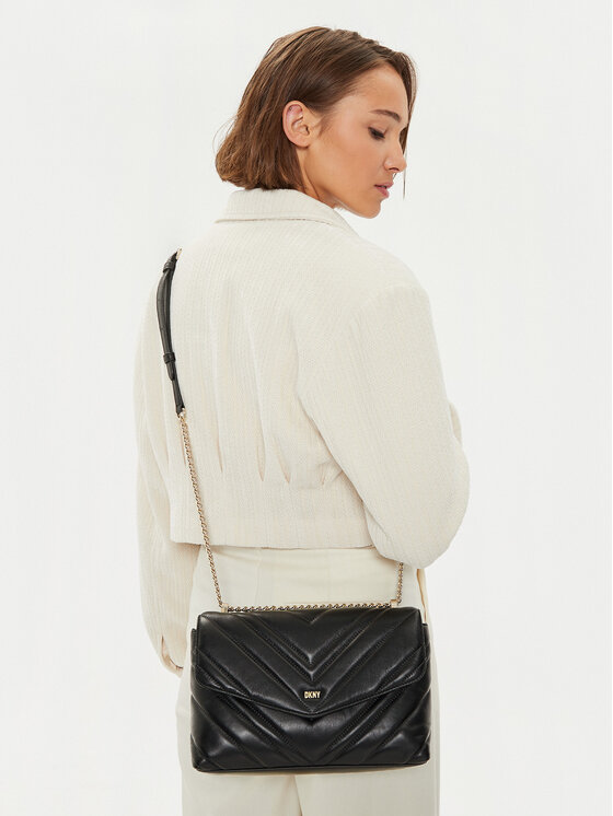 DKNY Ročna torba DKNY Madison Lg Shoulder R243BV20 Črna