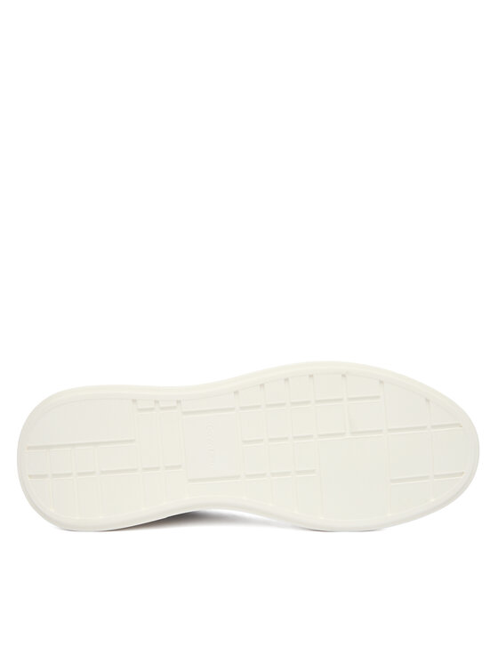 Calvin Klein Snīkeri Calvin Klein Chunky Cupsole Laceup Lth Bt Aop YW0YW02036 Balts