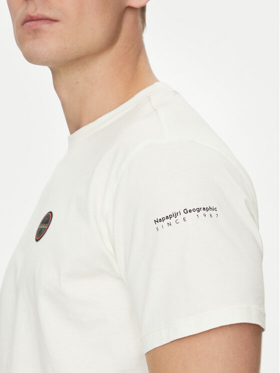 Napapijri Napapijri T-Shirt S-Badge NP0A4I3N Λευκό Regular Fit