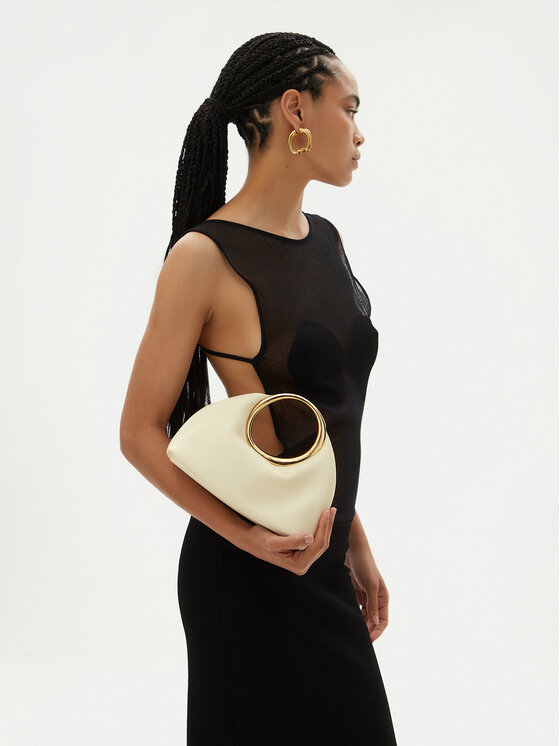 JACQUEMUS Kabelka JACQUEMUS Mini ring handbag 241BA395 Écru