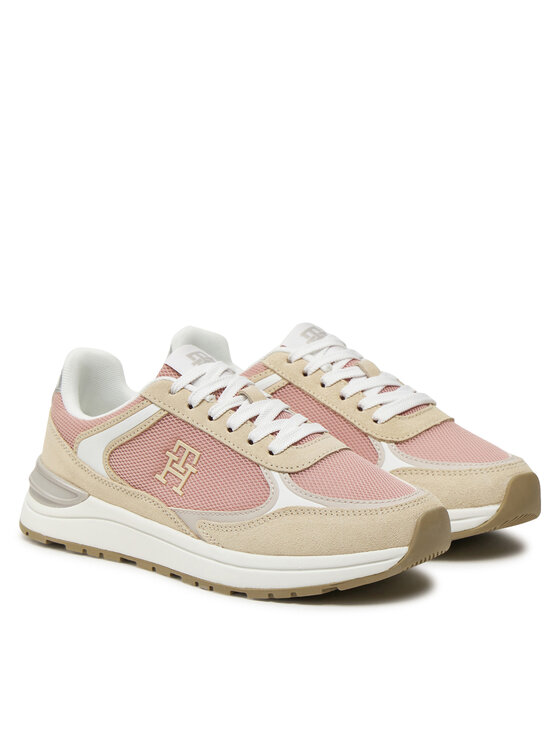 Tommy Hilfiger Sneakersy Tommy Hilfiger Casual Fashion Runner Mix FW0FW08324 Farebná