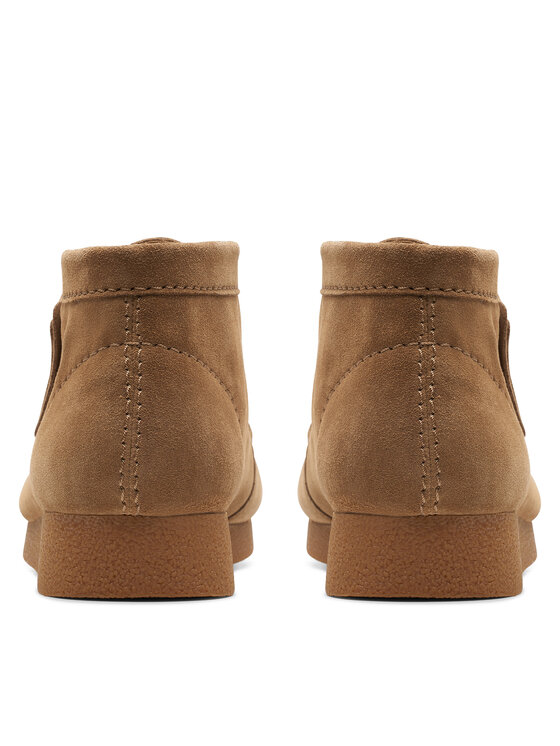 Stivaletto Wallabee Cup Hi Color Cammello Con Tomaia In Pelle Scamosciata E Fodera Interna In Lana Clarks