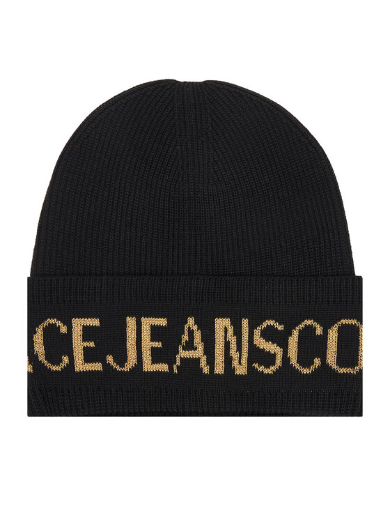Versace Jeans Couture Шапкa Versace Jeans Couture Big Beanie 79YAZK40 Чорний
