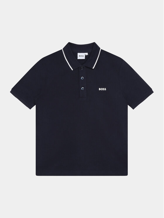 BOSS Boss Поло J25P26 D Cиній Regular Fit
