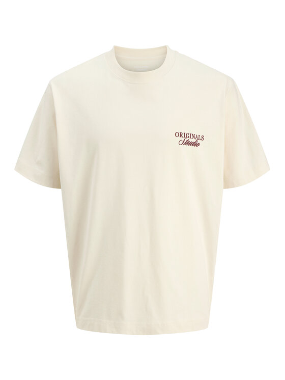 Jack & Jones Jack & Jones Camiseta Norrebro Typo 12282898 Écru Regular Fit