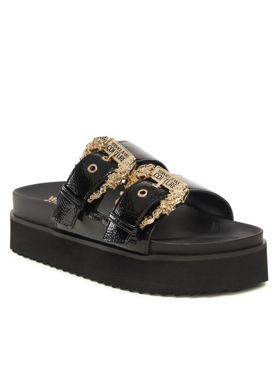 Versace Jeans Couture Παντόφλες Versace Jeans Couture 74VA3SM1 ZS539 Μαύρο
