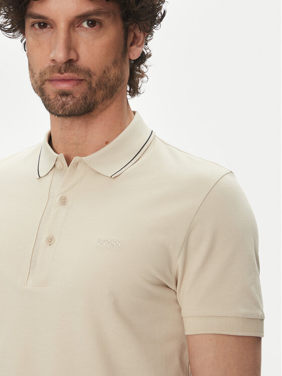 BOSS BOSS Поло Paule 4 50506195 Бежевий Slim Fit