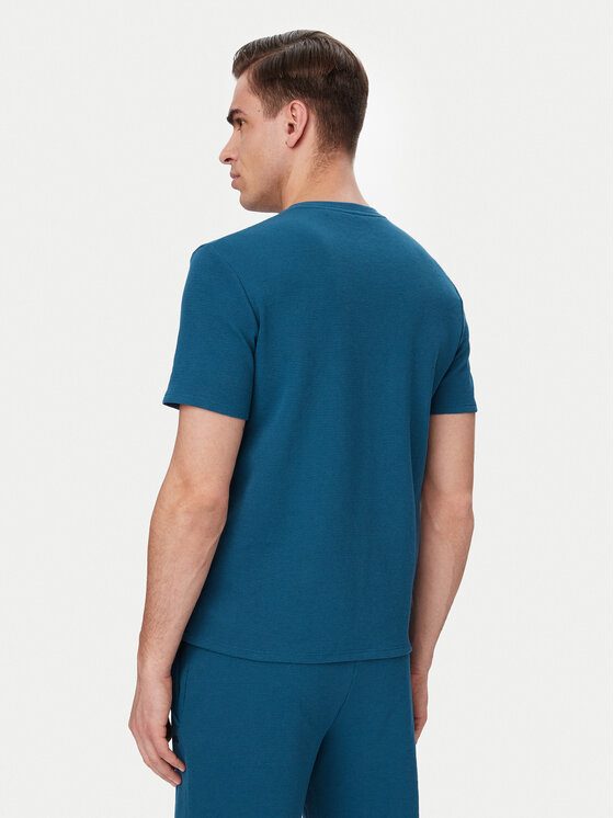 BOSS BOSS Camiseta Waffle 50535892 Azul Regular Fit