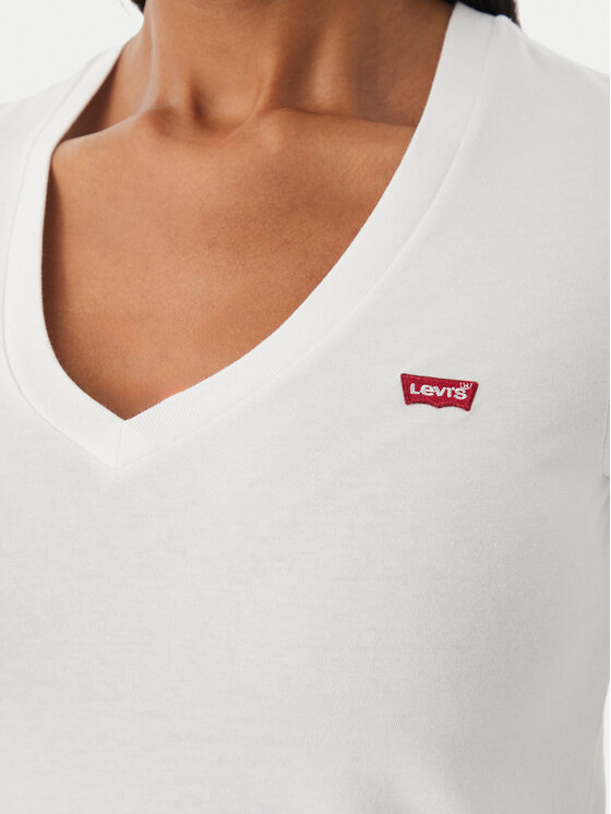 Levi's® Levi's® Póló Perfect V-Neck Tee 85341-0002 Fehér Regular Fit