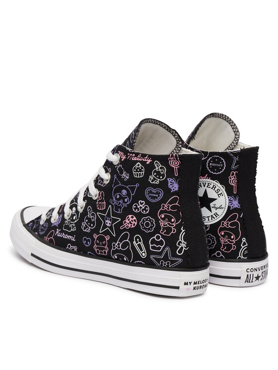 Converse Plátěnky Converse Chuck Taylor All Star Hi X My Melody Kuromi A24938C Černá