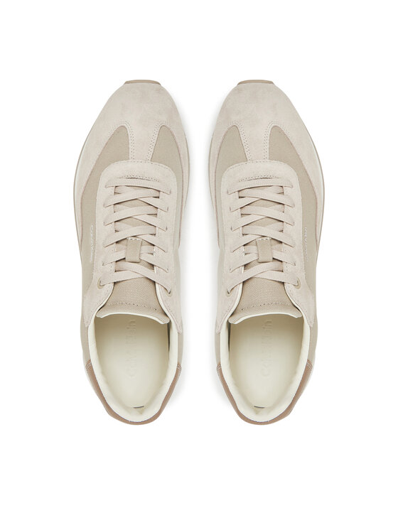 Calvin Klein Sneakersy Calvin Klein Low Prof Runn Laceup Cv Mix HM0HM01723 Béžová