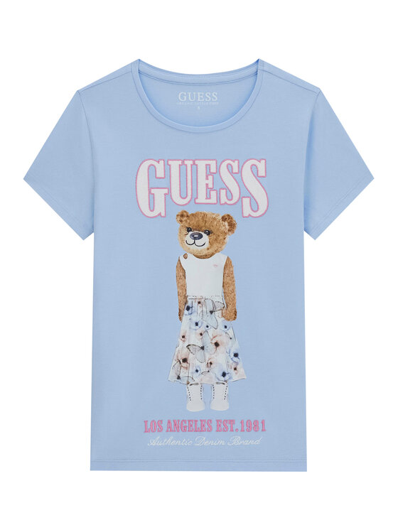 Guess Guess Camiseta J6RI10 K6YW4 Celeste Regular Fit