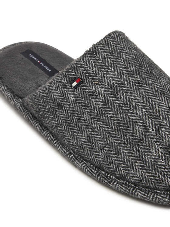 Tommy Hilfiger Papucs Tommy Hilfiger Herringbone House Shoe FM0FM06018 Szürke