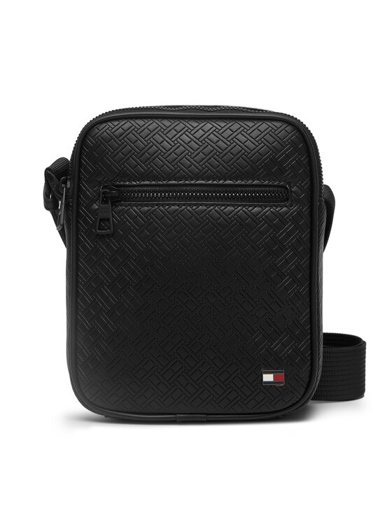 Tommy Hilfiger Maža rankinė Tommy Hilfiger Th Embossed Flag Mini Reporter AM0AM14193 Juoda