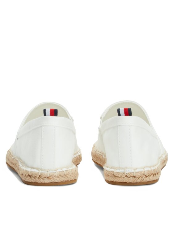 Tommy Hilfiger Espadrilles Tommy Hilfiger Basic Tommy Flat Espadrille FW0FW06497 Écru