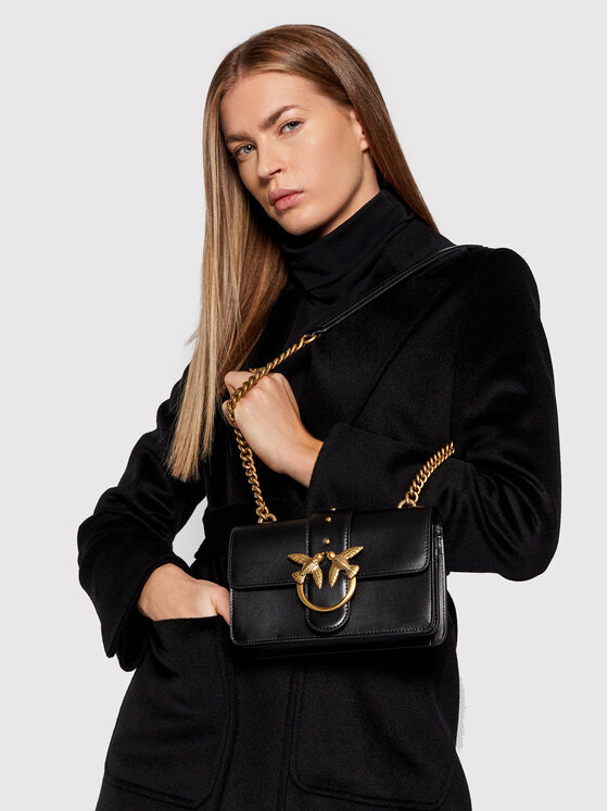 PINKO Táska Pinko Love Mini Icon Simply 10 Cl AI 21-22 PLTT 1P22AB Y6XT Fekete