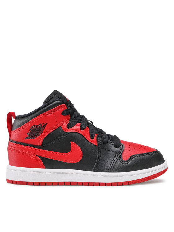 Nike Čevlji za košarko Nike Jordan 1 Mid (Ps) 640734 074 Rdeča