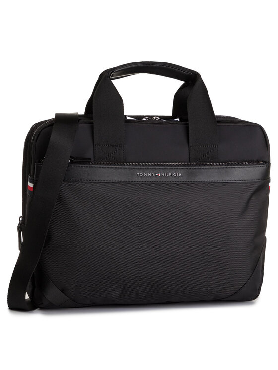 Tommy Hilfiger Чанта за лаптоп Tommy Hilfiger Elevated Nylon Workbag AM0AM05024 Черен